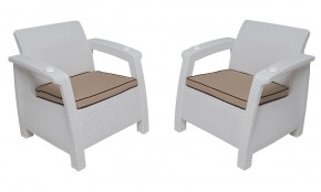 Комплект уличной мебели Yalta Premium Terrace Set (Ялта) белый (+подушки под спину) в Серове - serov.mebel24.online | фото 4