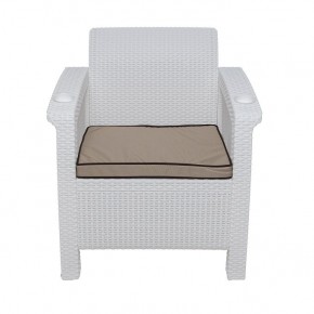 Комплект уличной мебели Yalta Premium Terrace Set (Ялта) белый (+подушки под спину) в Серове - serov.mebel24.online | фото 6