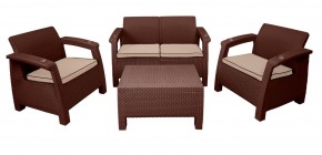 Комплект уличной мебели Yalta Premium Terrace Set (Ялта) шоколадый (+подушки под спину) в Серове - serov.mebel24.online | фото 1