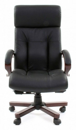 Кресло для руководителя Chairman 421 черный/орех темный, черный в Серове - serov.mebel24.online | фото 2