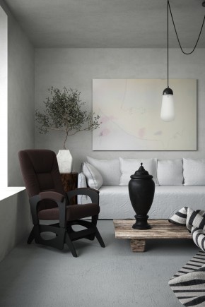 Кресло маятниковое Леон 29-Т-Ш (ткань/шоколад) в Серове - serov.mebel24.online | фото
