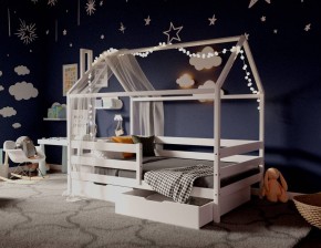 Кровать-домик 80*160 Белый в Серове - serov.mebel24.online | фото