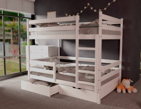 Кровать двухъярусная без крыши 80*190 Белый в Серове - serov.mebel24.online | фото
