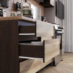 Кухня Энигма 1.6 м (венге/дуб каньон) в Серове - serov.mebel24.online | фото 2
