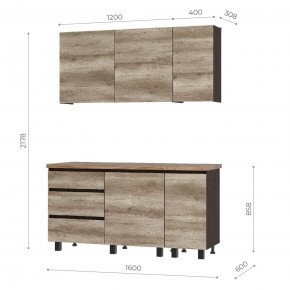 Кухня Энигма 1.6 м (венге/дуб каньон) в Серове - serov.mebel24.online | фото 5
