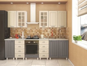 Кухня модульная Луксор серый-кремовый в Серове - serov.mebel24.online | фото 3