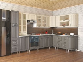 Кухня модульная Луксор серый-кремовый в Серове - serov.mebel24.online | фото 4