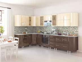 Кухня Танго модульная шоколад-ваниль в Серове - serov.mebel24.online | фото 1