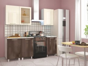 Кухня Танго модульная шоколад-ваниль в Серове - serov.mebel24.online | фото 2