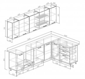 Кухня угловая Трансильвания 2600х1600 мм (Стол. 38 мм) в Серове - serov.mebel24.online | фото 2