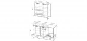 Кухонный гарнитур Белый Глянец 1600 h950 (Стол. 38мм) в Серове - serov.mebel24.online | фото 2