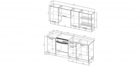 Кухонный гарнитур Белый Глянец 2000 (Стол. 26мм) в Серове - serov.mebel24.online | фото 2