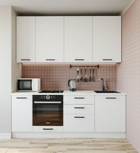 Кухонный гарнитур Белый Глянец 2200 h950 (Стол. 38мм) в Серове - serov.mebel24.online | фото