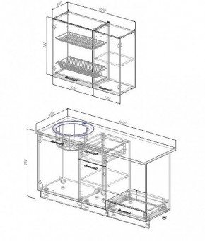 Кухонный гарнитур Жемчуг 1600 (Стол. 38мм) в Серове - serov.mebel24.online | фото 2