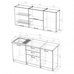 Кухонный гарнитур Лира Экстра 1700 в Серове - serov.mebel24.online | фото 4