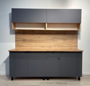 Кухонный гарнитур «Монако» 2.0 м Серия 2 МДФ с фрезеровкой (Дуб Золотой/Графит) в Серове - serov.mebel24.online | фото 3