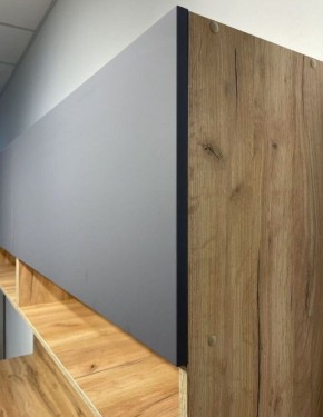 Кухонный гарнитур «Монако» 2.0 м Серия 2 МДФ с фрезеровкой (Дуб Золотой/Графит) в Серове - serov.mebel24.online | фото 6