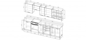 Кухонный гарнитур Санторини 3000 (Стол. 38мм) в Серове - serov.mebel24.online | фото 2