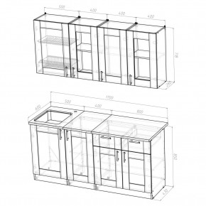 Кухонный гарнитур Симона демо 1700 (Венга/Дуб Сонома) в Серове - serov.mebel24.online | фото 2