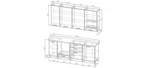 Кухонный гарнитур Старое Дерево 2200 h950 (Стол. 26мм) в Серове - serov.mebel24.online | фото 2