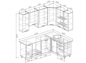 Кухонный гарнитур угловой Дели 2200*1600 (Стол. 38мм) в Серове - serov.mebel24.online | фото 2