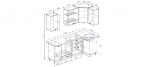 Кухонный гарнитур угловой Демо 2200х1000 (Стол. 38мм) в Серове - serov.mebel24.online | фото 2
