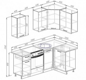 Кухонный гарнитур угловой Графика 2000х1200 (Стол. 38мм) в Серове - serov.mebel24.online | фото 2