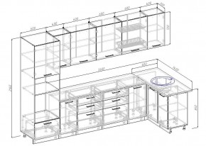 Кухонный гарнитур угловой Графика 3200х1400 (Стол. 26мм) в Серове - serov.mebel24.online | фото 2