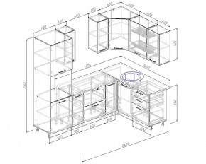 Кухонный гарнитур угловой Жемчуг 2400х1600 (Стол. 38мм) в Серове - serov.mebel24.online | фото 2