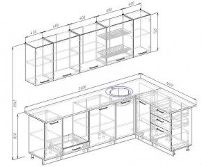 Кухонный гарнитур угловой Жемчуг 2600х1600 (Стол. 38мм) в Серове - serov.mebel24.online | фото 2
