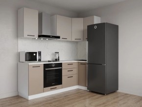 Кухонный гарнитур угловой Каппучино 2200*1000 (Стол. 38мм) в Серове - serov.mebel24.online | фото