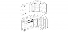 Кухонный гарнитур угловой Санторини 2000*1200 (Стол. 38мм) в Серове - serov.mebel24.online | фото 2