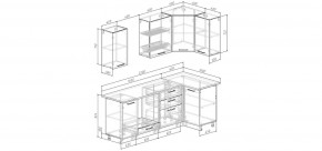 Кухонный гарнитур угловой Санторини 2200*1000 (Стол. 38мм) в Серове - serov.mebel24.online | фото 2