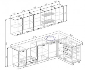 Кухонный гарнитур угловой Шампань 2600х1600 (Стол. 26мм) в Серове - serov.mebel24.online | фото 2