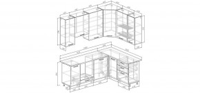Кухонный гарнитур Умбра 2200*1600 h950 (Стол. 26мм) в Серове - serov.mebel24.online | фото 2