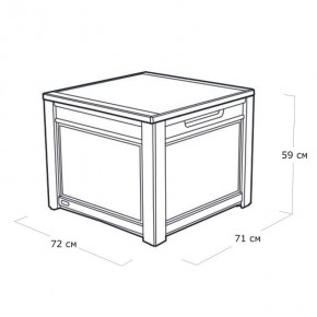 Квадратный сундук Cube Rattan 208 л в Серове - serov.mebel24.online | фото 5