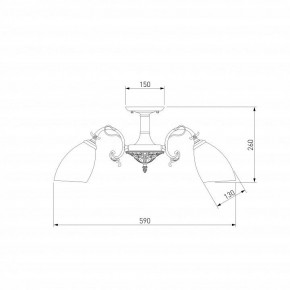 Люстра на штанге Eurosvet Ariele 22010/5 античная бронза в Серове - serov.mebel24.online | фото 3