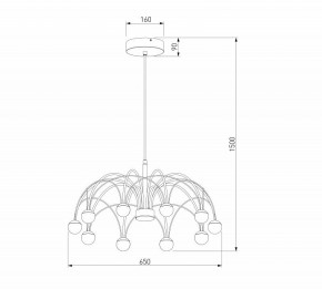 Люстра на штанге Eurosvet Ragno 90030/10 LED золото в Серове - serov.mebel24.online | фото 5