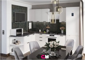 Модульная кухня Альфа холст белый в Серове - serov.mebel24.online | фото 1