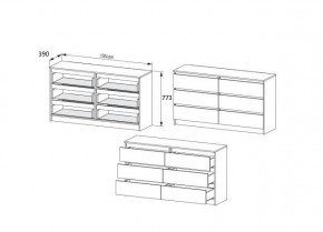 МОРИ МК 1386 Комод (Графит) в Серове - serov.mebel24.online | фото 3