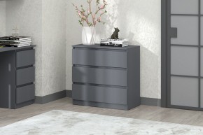 МС "Хилтон" Комод №2 800 (3 ящ.) графит в Серове - serov.mebel24.online | фото