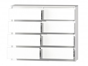 МС "Хилтон" Комод №3 1200 (8 ящ.) белый текстурный в Серове - serov.mebel24.online | фото 3