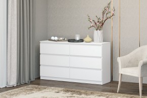МС "Хилтон" Комод №5 1400 (6 ящ.) белый текстурный в Серове - serov.mebel24.online | фото
