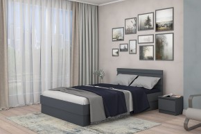 МС "Хилтон" Кровать 1,4 (графит) в Серове - serov.mebel24.online | фото