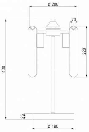 Настольная лампа декоративная Eurosvet Claire 01170/3 золото в Серове - serov.mebel24.online | фото 3