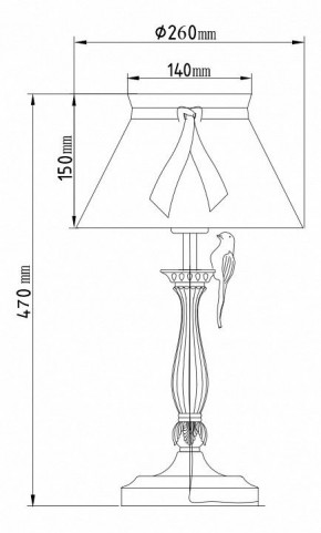 Настольная лампа декоративная Maytoni Bird ARM013-11-W в Серове - serov.mebel24.online | фото 5