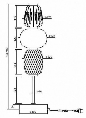 Настольная лампа декоративная Maytoni Pattern MOD267TL-L28CH3K в Серове - serov.mebel24.online | фото 4