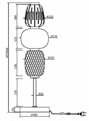 Настольная лампа декоративная Maytoni Pattern MOD267TL-L28G3K в Серове - serov.mebel24.online | фото 5
