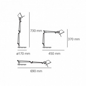 Настольная лампа офисная Artemide  0011860A в Серове - serov.mebel24.online | фото