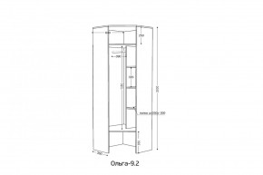 ОЛЬГА 9.2 Шкаф угловой с зеркалом в Серове - serov.mebel24.online | фото 2